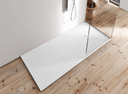 Base de Duche Planstone Pedra 120x70 cm Branca com Válvula