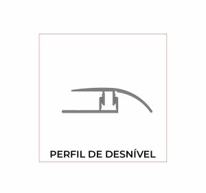 Perfil UNISYSTEM TPC/45 C Alumínio Madeira 19 - 90 cm -Ref. 43221