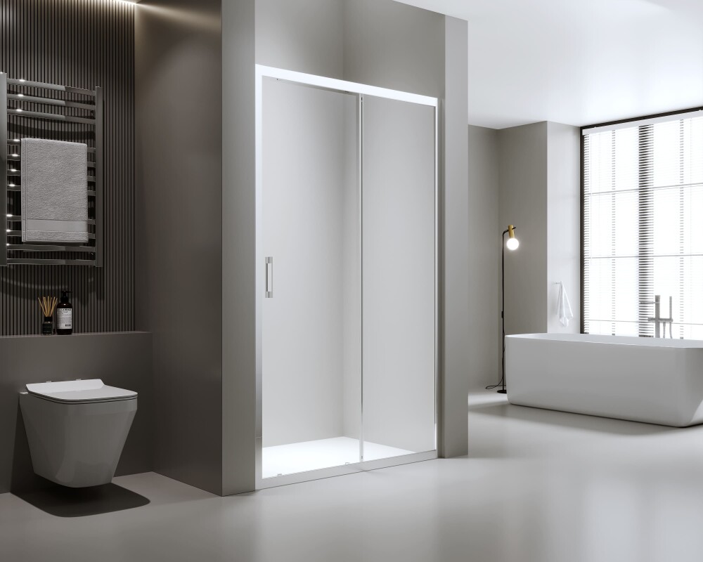 Frontal de duche HEBA 134‑139×195 cm Vidro Transparente | 232260 