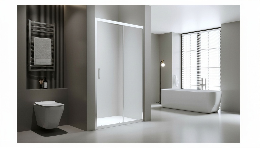 Frontal de duche Heba 159‑164×195cm Vidro Transparente 