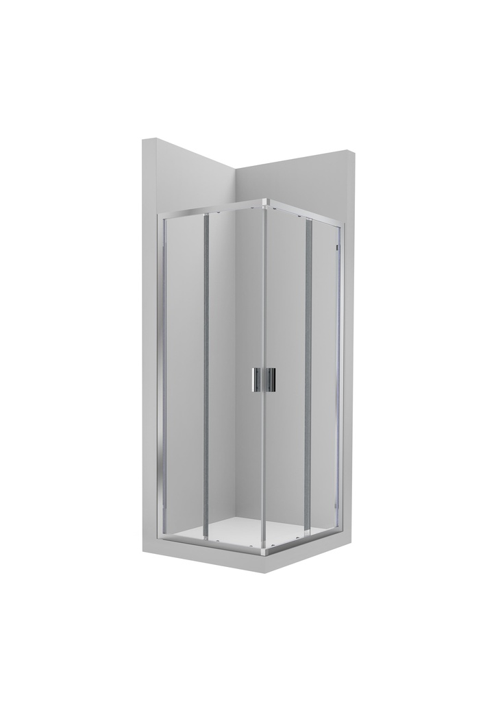 Roca Victoria L2 - Divisória de canto para base de duche: 1 porta de correr e 1 elemento fixo  80x80  | AM18808012 