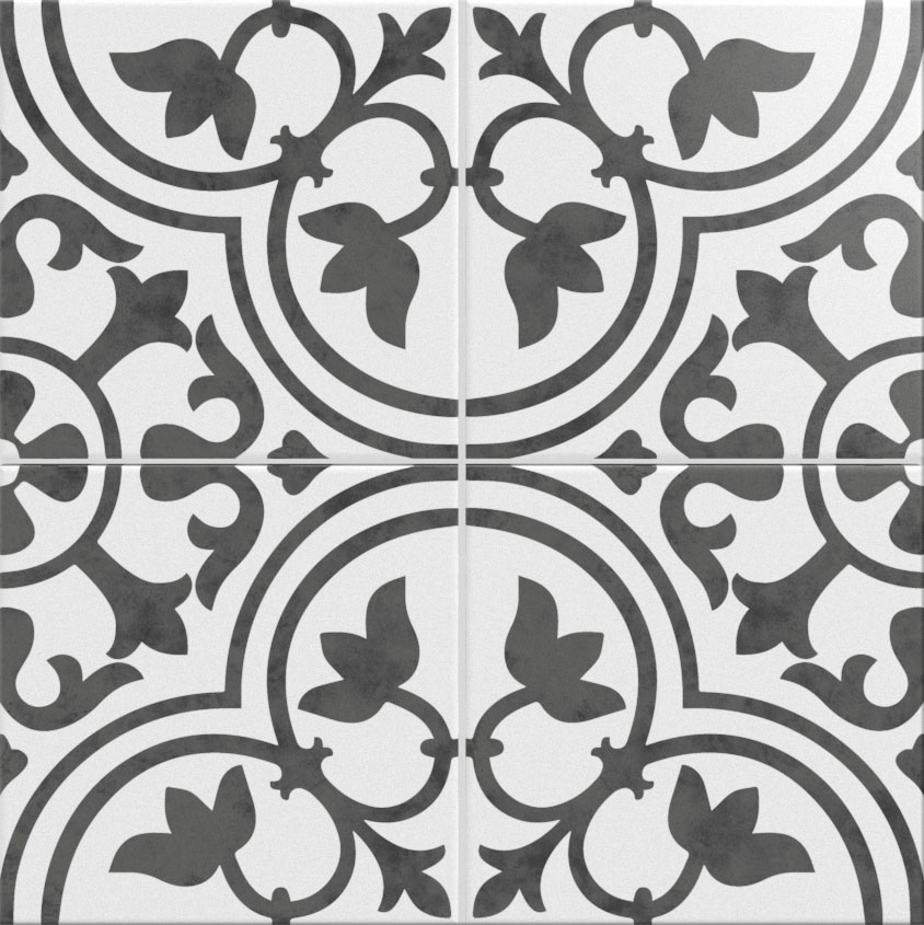 REV/PAV Heritage 20x20 Braga B6 9275 Preto/Branco 1