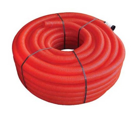 Manga Corrugada Vermelha 40x32mm (Rolo 50m)  | Ref.1021402 - F&F