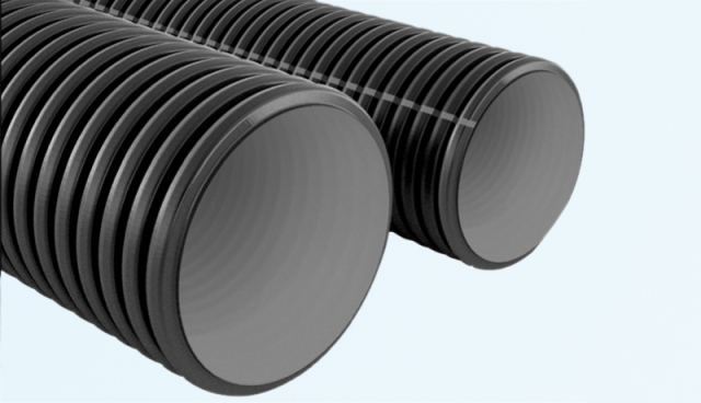 Tubo Corrugado Parede  Dupla 125x8mm c/ 6,20m| Ref.1990701 - F&F