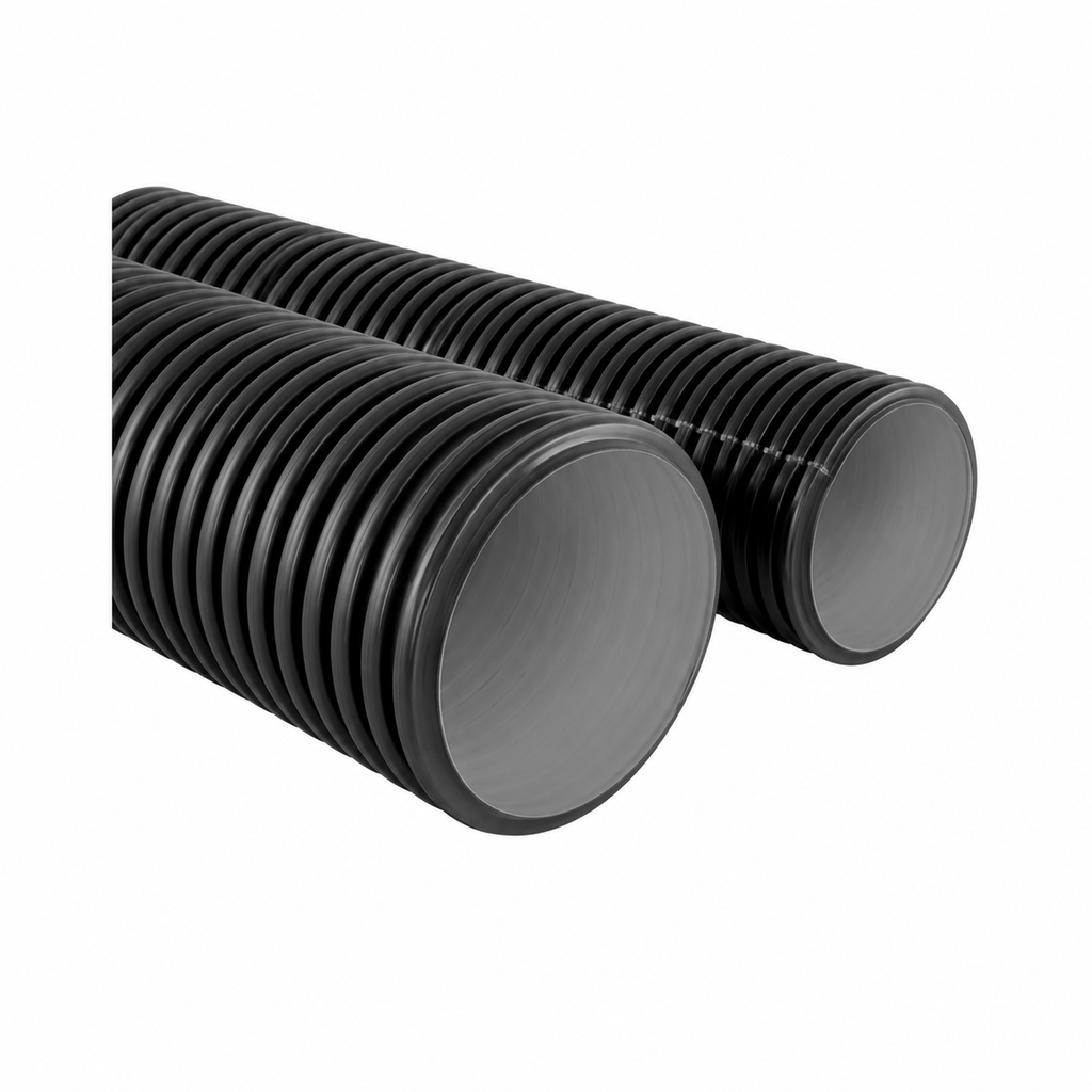 Tubo Corrugado Parede Dupla 125x8mm - 6,20m