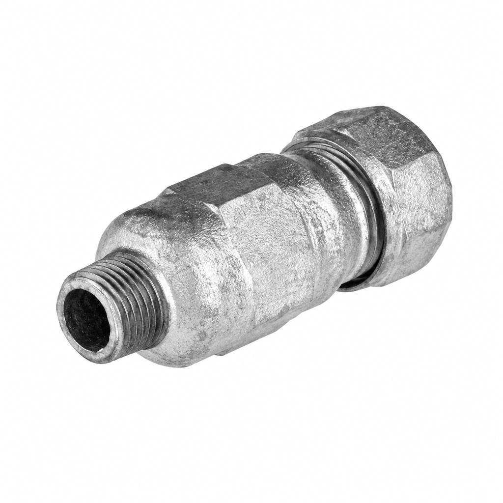 Junta Rápida Macho Galvanizada 1/2"