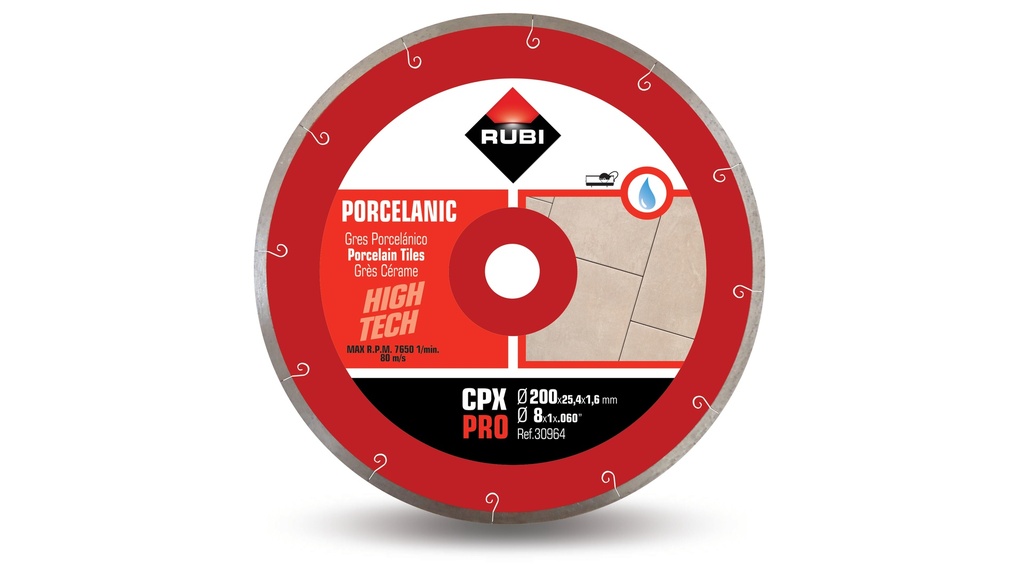 Disco Diamante Gres Porcel. 200 PCX Pro | Ref. 30964  –  RUBI