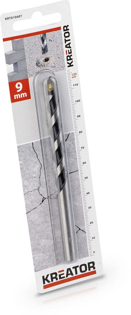 Broca para betão – Diâmetro 9mm, comprimento 120mm. | Ref. KRT010407