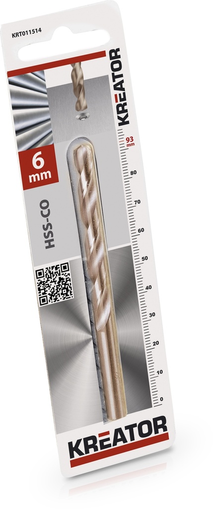 Broca de CobaltoDiâmetro 6mm, comprimento 93mm. | Ref. KRT011514
