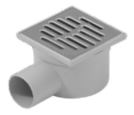 Ralo Sifonado Saida Latonada +Grelha Inox  | Ref. TER07-1340I –