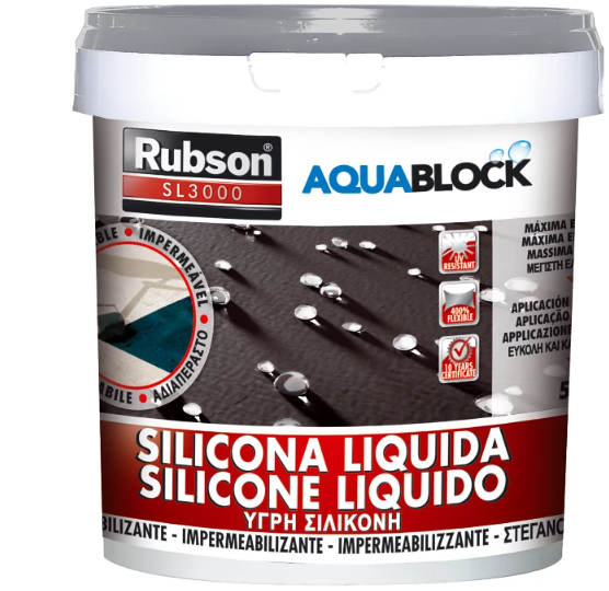 Rubson Silicone Liquido SL3000 Cinza 1 Kg | Ref. 1890693