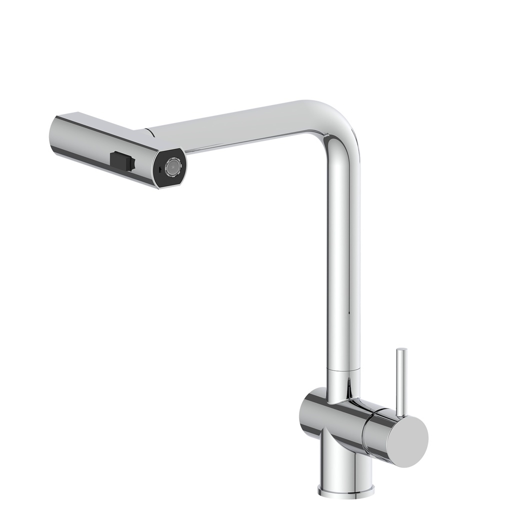 Torneira misturadora monocomando para bancada Rain cromada