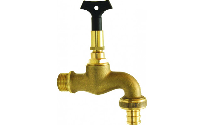 Torneira de jardim em latão 1/2x3/4 com Chave