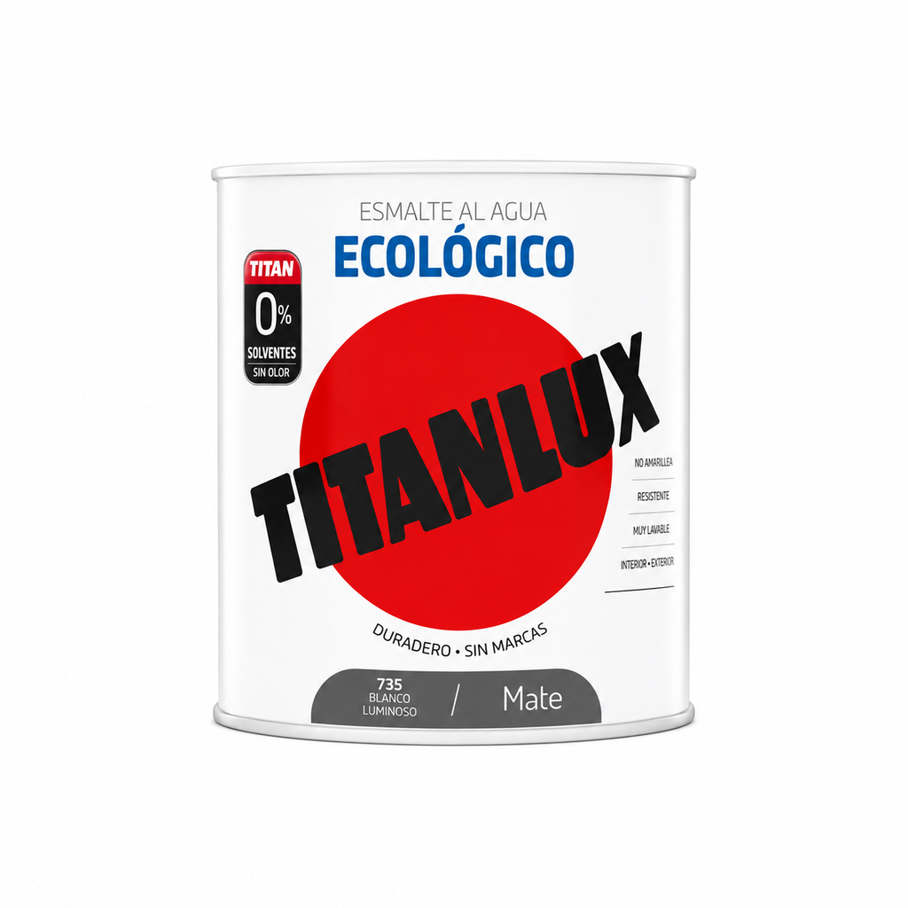 Titanlux Ecológico Mate Preto 750 ml 