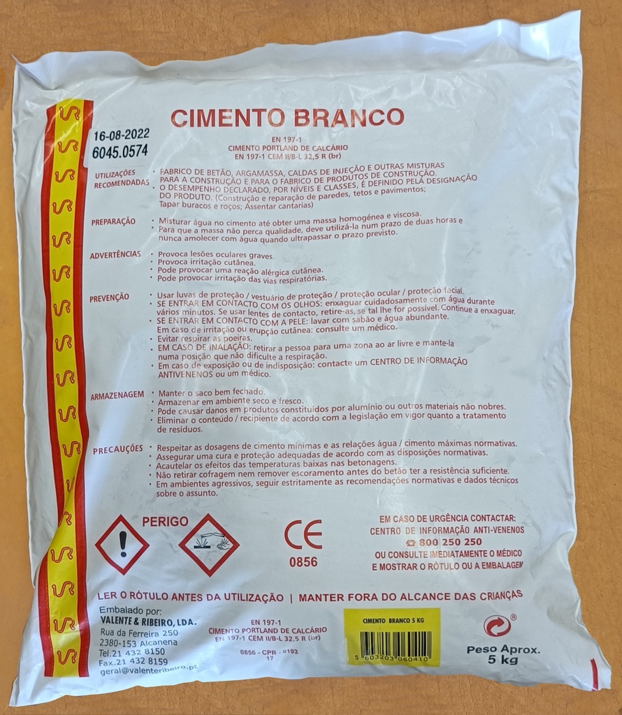Cimento Branco 5 KG | Ref. 6041