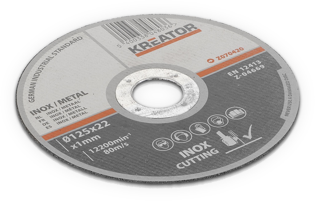 Disco Corte Inox 6 Uniadades   125mm 1MM | Ref. KRT070420