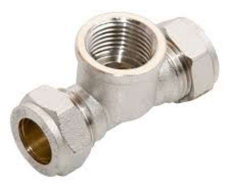 Tê inox roscado 22x3/4x22  | Ref. 10516222