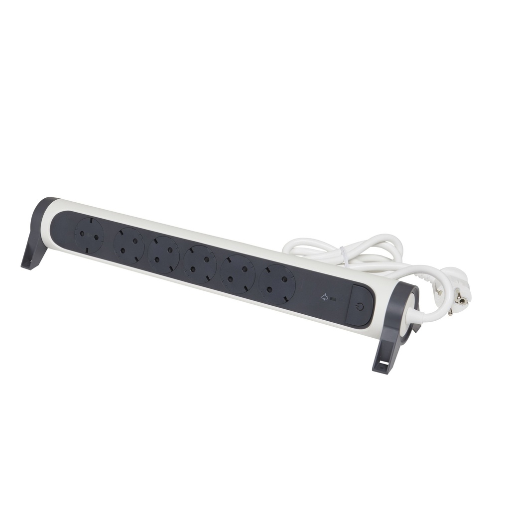 Bloco  multitomadas 6x2P+T Rotativo | Ref. 694509