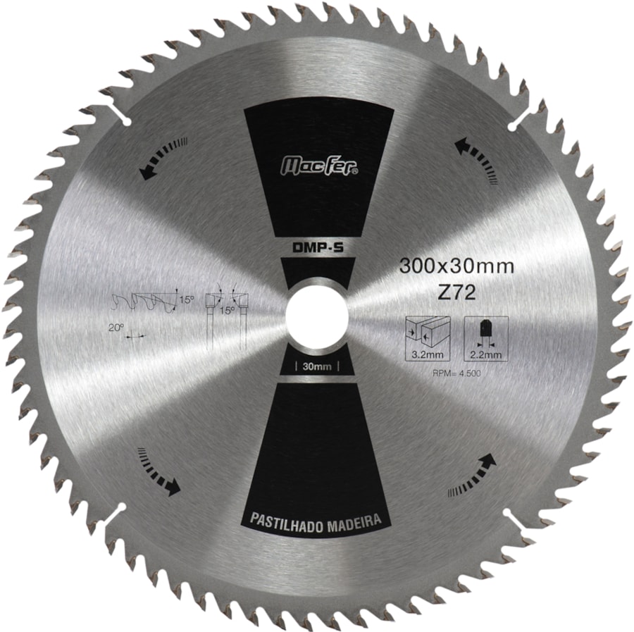 Disco para madeira DMP-S 210mm Z30  Ref. 090.0009