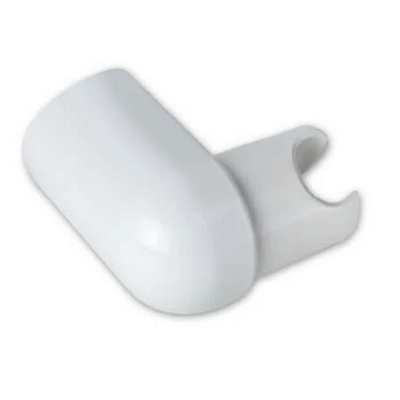 Suporte ajustável de chuveiro branco
