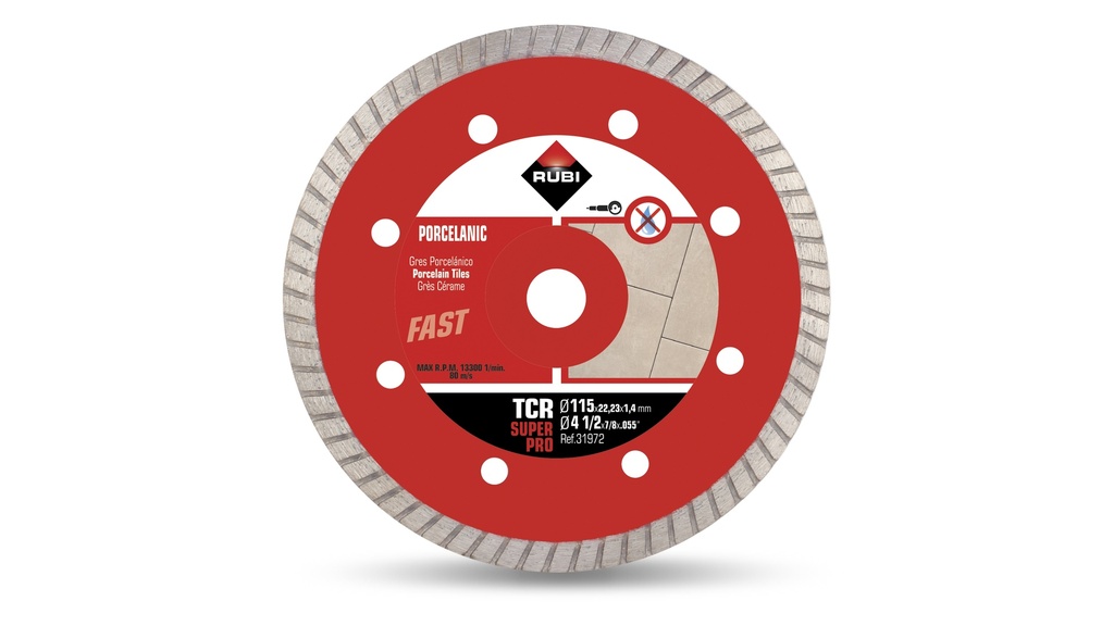 Disco diamantado turbo TCR115 (115 mm), | Ref. 31972