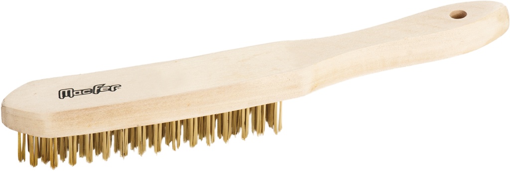 Escova de aço Lion 5 filas latonado  | Ref. 025.0026