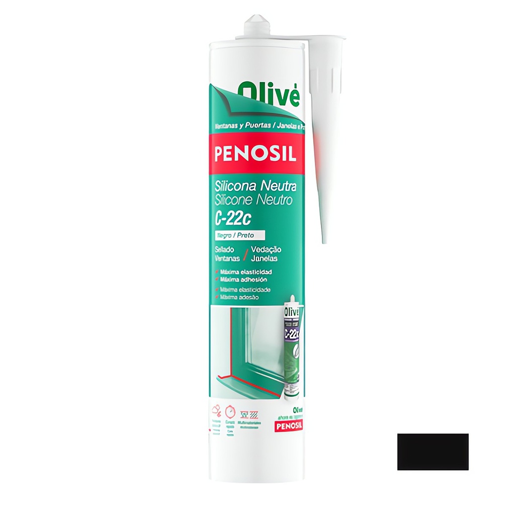 Silicone Neutro Penosil C-22c Preto 300ml | Ref. H40118