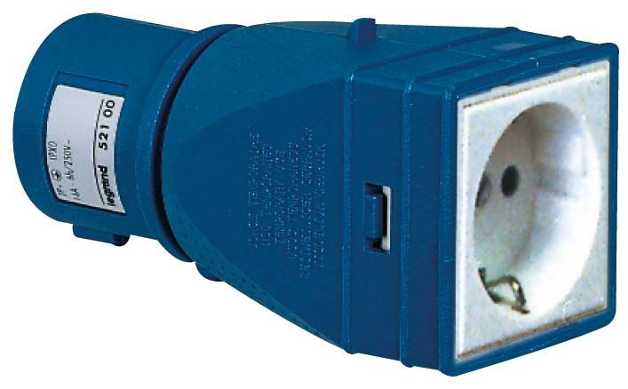 Adaptador Schuko Base P17 2P+T 16 - | Ref. 052102E