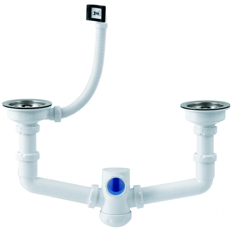 Sifão S-472 Duplo para lava-loiça Ref.05628 | Ref. 05628