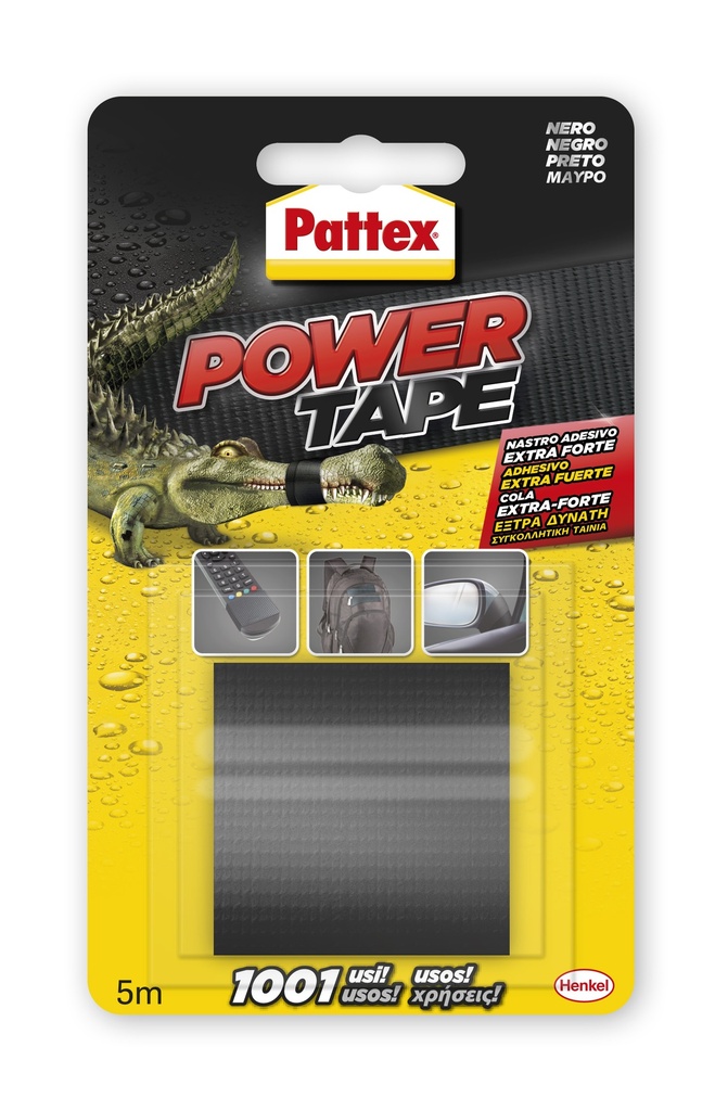 Fita adesiva reforçada Pattex Power Tape Preta 50x5m  | Ref.1658094