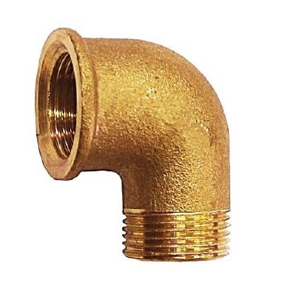 Joelho em  Latão macho/fêmea 1 1/4" | Ref. 0602.0006