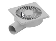 Ralo rebaixado (aro e grelha em polipropileno) 15 × 15 | Ref. TER07-1342