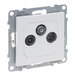 NEW SUNO TOMADA TV+R+SAT TERMINAL branco 721169 | Ref