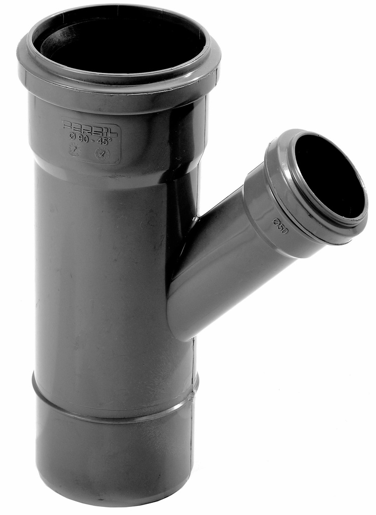 Forquilha de redução em  PVC para esgoto 90 × 50 mm 