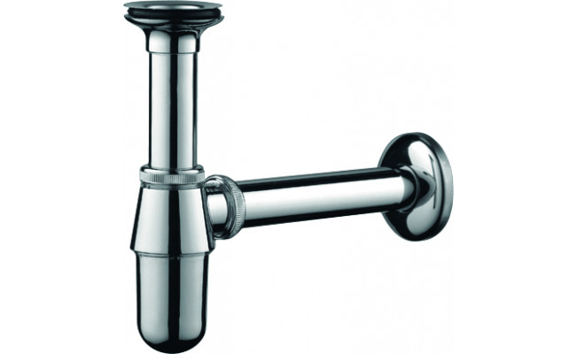 Sifão tipo garrafa cromado 1 1/4 , com tubo | Ref. MB 0150.0126