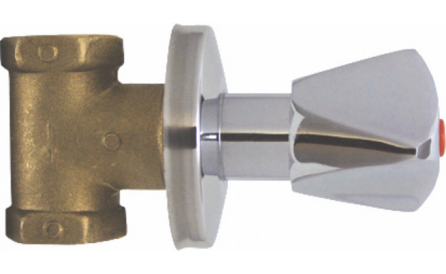 Torneira de passagem 1/2 polegada com manípulo tricornio | Ref. MB 30190103