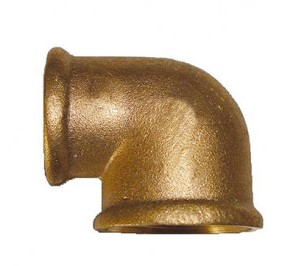 Joelho Latão redução rosca F/F  1"x1/2" | Ref.  0601.0013 - P&F MB