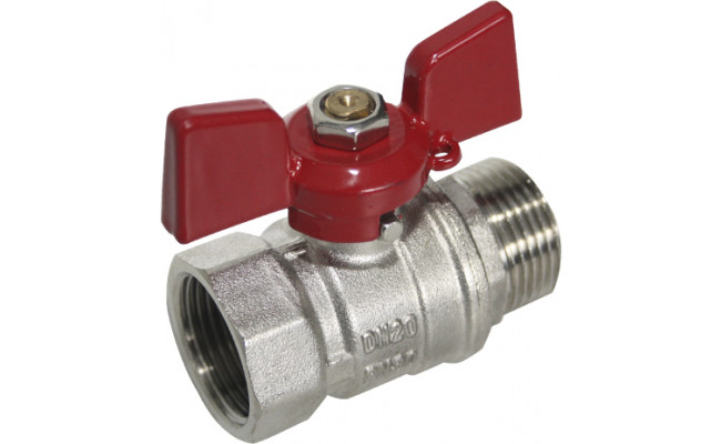 Válvula de Esfera M/F  1/2" com Manípulo Borboleta | Ref. 6002.0103 - P&F MB