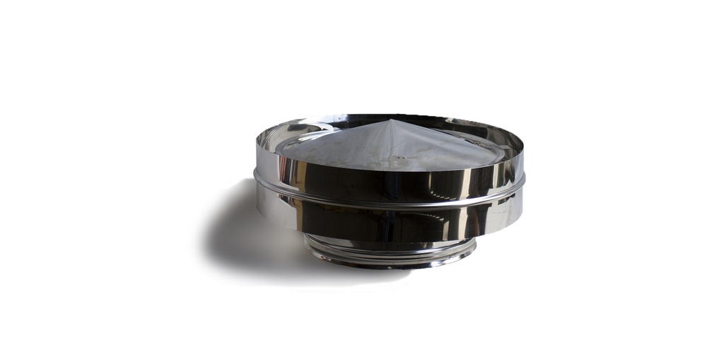 Chapeu  de  Inox com Aba Duplo Isolado D100-150 | - PORTOFLEX