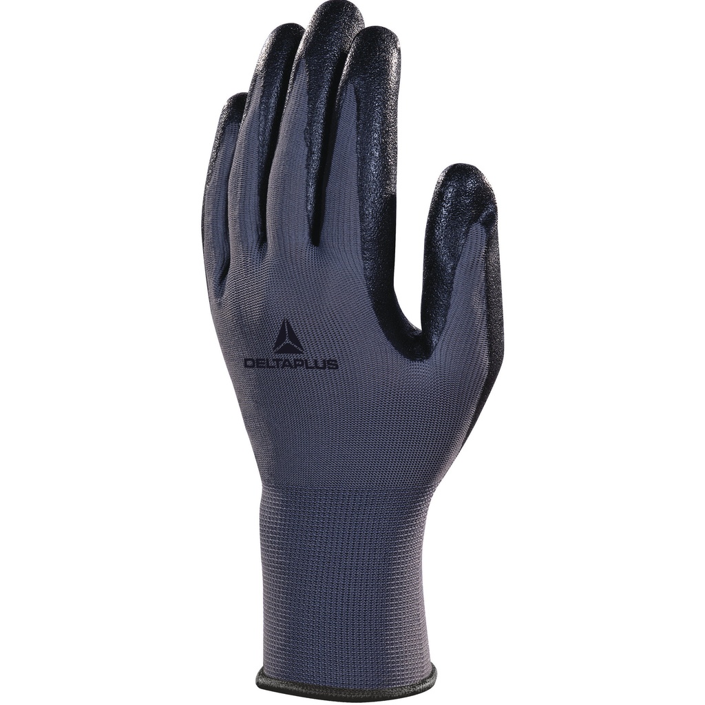 Luvas Poliester  Palma Nitrilo Negro 9 | VE722NO09 