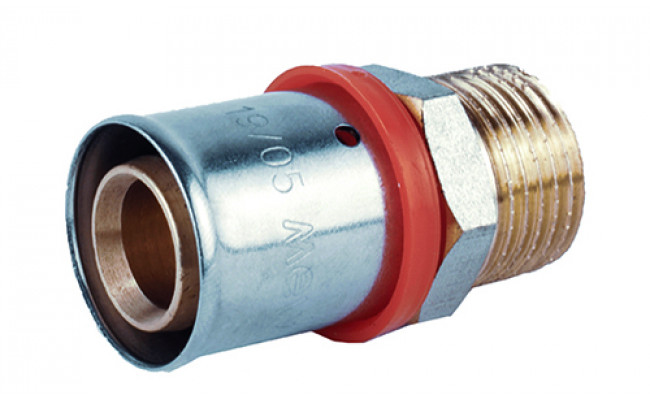 União reta macho para multicamada de prensar 25x1/2" | Ref. MW09031109 – MEBRA