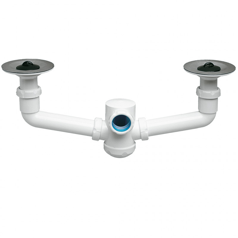 Sifão S-232 Duplo para lavatório/lava-louça | Ref. 05388 - P&F MB