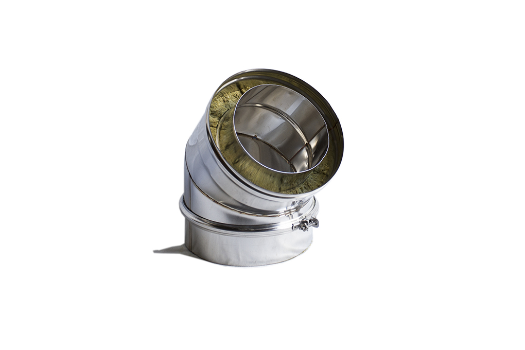 Curva aço inoxidável Dupla Isolada 45º D80-130 | – PORTOFLEX