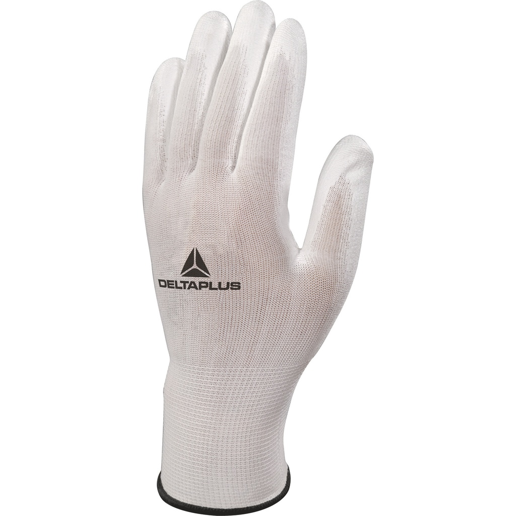 Luvas de Poliester Palma PU Branco T9 | VE702P09 