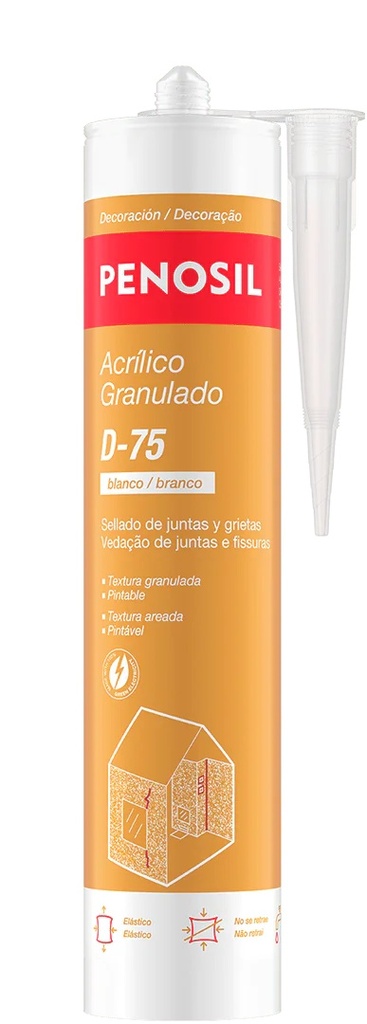 Mastique Acrílico  Areado Penosil D-75 branco 300ml  | Ref. H40268  - PENOSIL