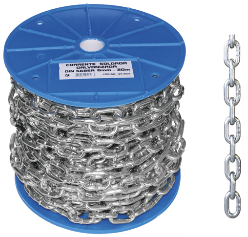 Corrente galvanizada DIN 5685A 2,5 mm (R65 m) | Ref. 127.0022– MACFER