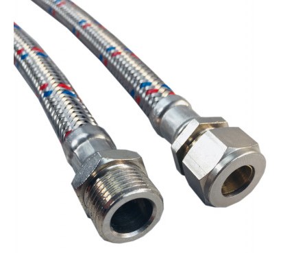 Ligação Aço Bicone M/M 3/8" 20 cm | Ref. 0114.1520 – P&F MB