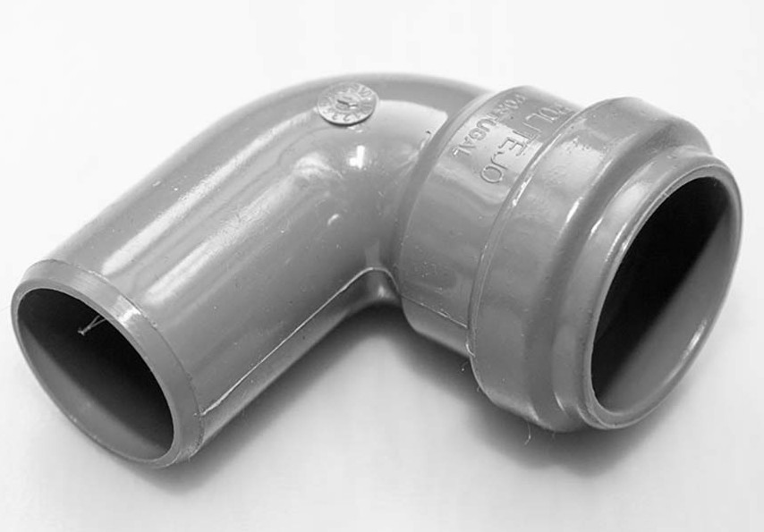 Curva em PVC 050x90 | Ref. 2360107 - F&F