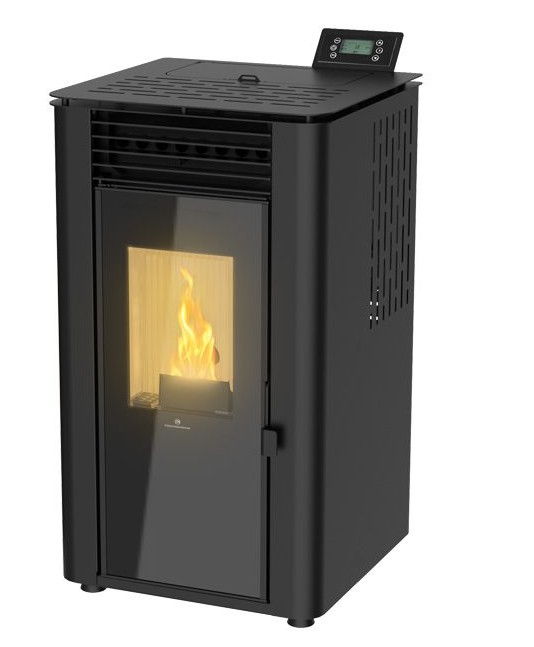 Salamandra Pellets Luma Black 8 KW P Vidro | Ref. PA2025N004 – FOGO MONTANHA