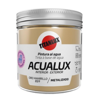  Acualux Metalizado Ouro Amarelo 0859 75ml  | Ref. 5699548 - TITANLUX